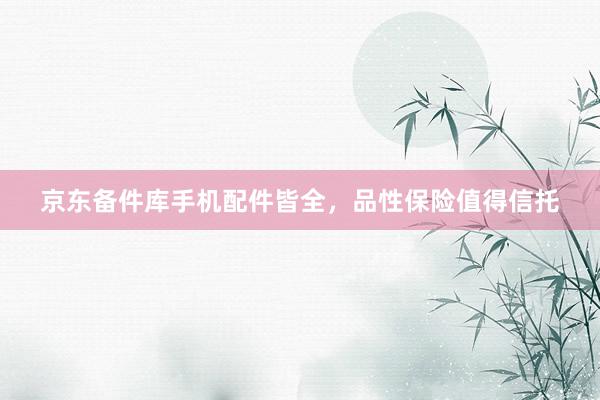 京东备件库手机配件皆全，品性保险值得信托